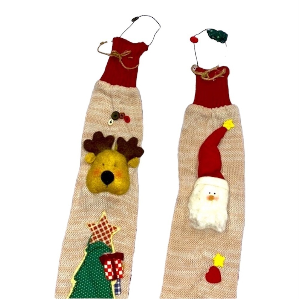 Vintage set of Christmas sock stockings